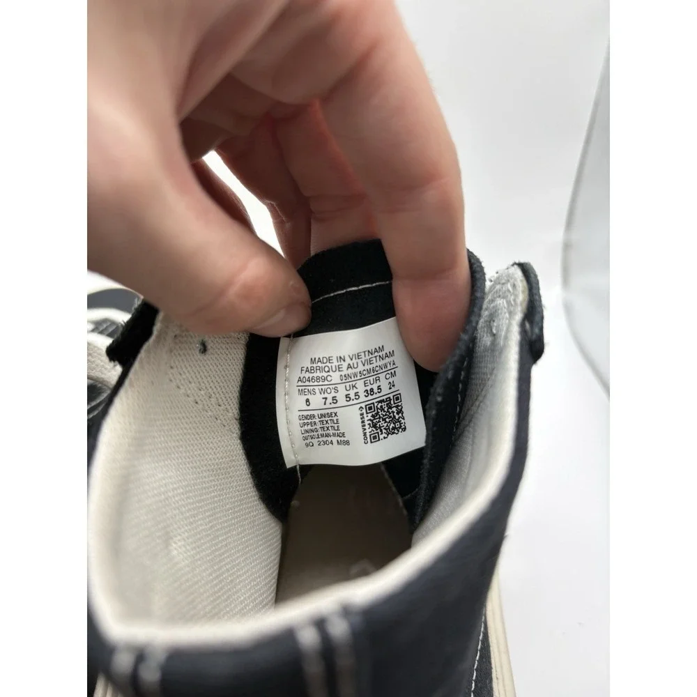 Converse Chuck Taylor All Star Cruise Hi Sneaker Black Mens 6 Womens 7.5 - Picture 8 of 9